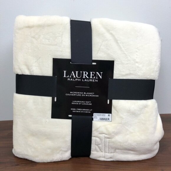 NEW Ralph Lauren Micromink KING Blanket - Picture 2 of 6